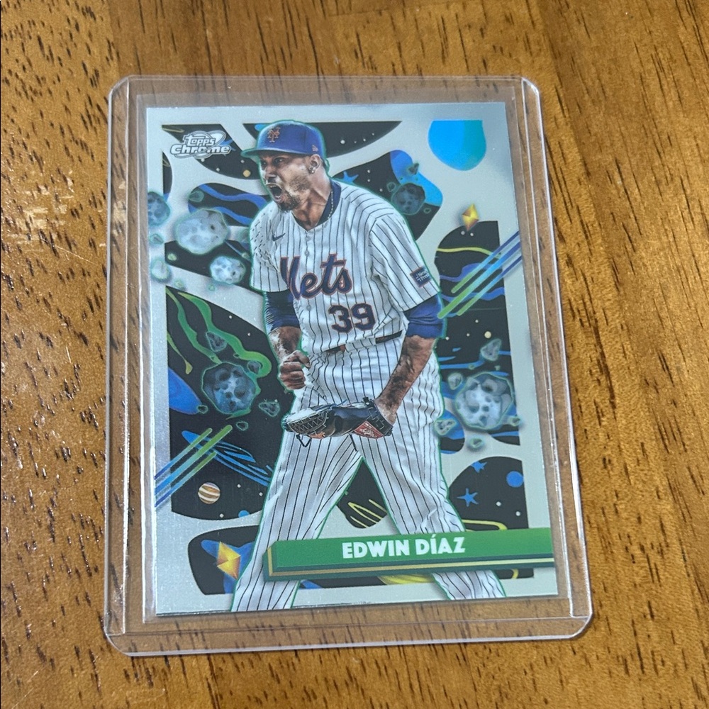 2025 Topps Chrome Cosmic Edwin Diaz #173 New York Mets